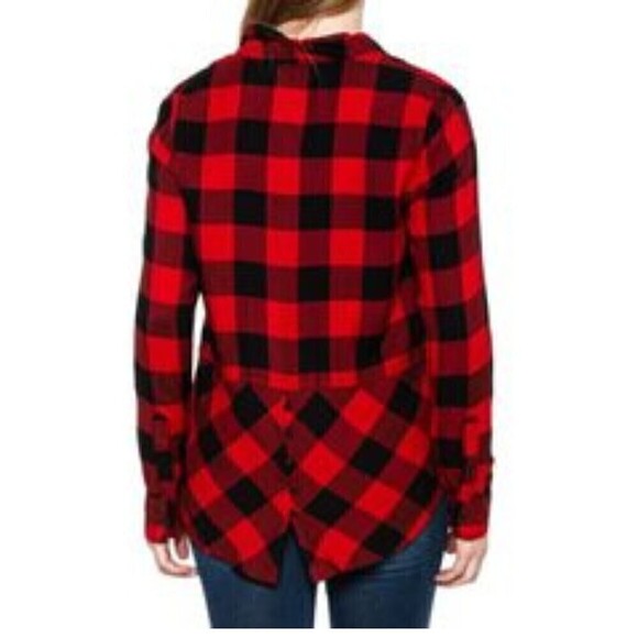 Lucky Brand Womens Button Back Plaid Shirt X-Large - Picture 2 of 15